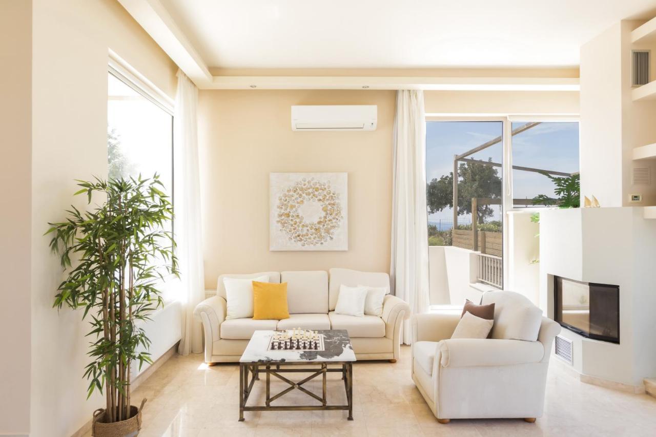 Lux Villa Mia With Heated Pool, 2Km To Beach & Childrens Area! Mikro Metochi Luaran gambar