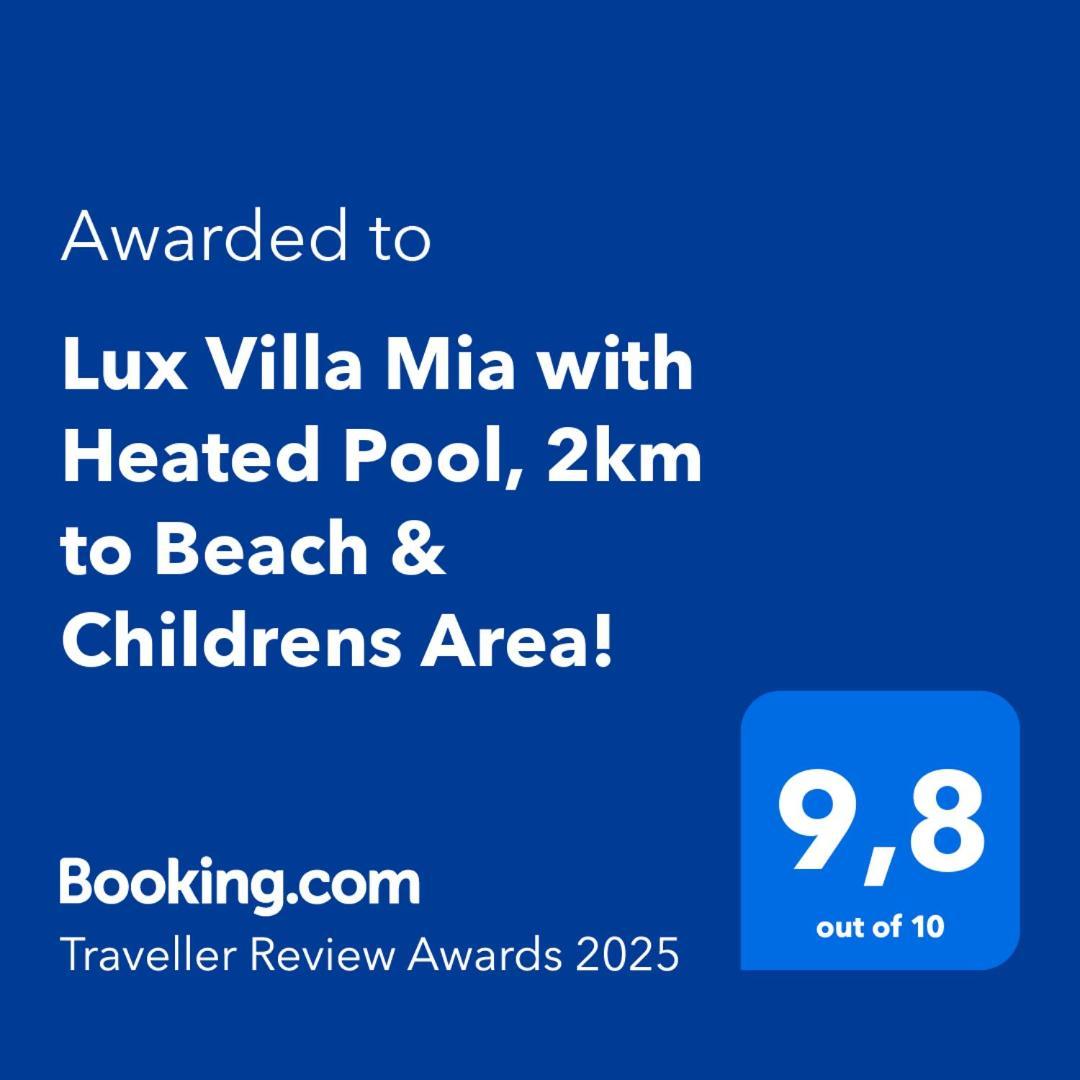 Lux Villa Mia With Heated Pool, 2Km To Beach & Childrens Area! Mikro Metochi Luaran gambar